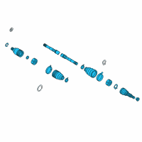 OEM Nissan Titan XD Shaft Assy-Front Drive, RH Diagram - 39100-EZ40A