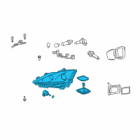 OEM 2012 Lexus IS350 Headlamp Unit With Gas, Left Diagram - 81185-53673