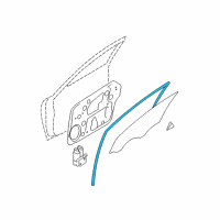 OEM 2008 Hyundai Sonata Run-Front Door Window Glass LH Diagram - 82530-3K000