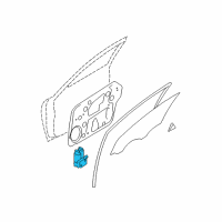 OEM 2008 Hyundai Sonata Motor Assembly-Power Window Regulator Front, L Diagram - 82450-3K011