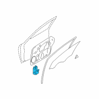 OEM 2010 Hyundai Sonata Motor Assembly-Power Window Regulator Front, L Diagram - 82450-3K011