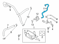 OEM 2021 Ford Bronco HOSE - HEATER WATER Diagram - MB3Z-18N345-A