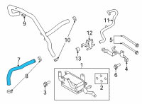 OEM 2021 Ford Bronco HOSE - HEATER WATER Diagram - MB3Z-18N344-A