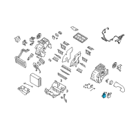 OEM 2007 Kia Amanti Rear Air Conditioner Mode Actuator Diagram - 972753F100