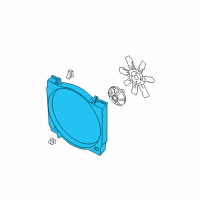 OEM 2004 Dodge Ram 3500 SHROUD-Fan Diagram - 52028912AF