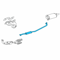 OEM 2000 Toyota Camry Center Pipe Diagram - 17420-20180