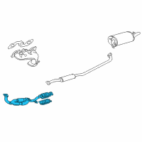 OEM 2001 Toyota Camry Converter & Pipe Diagram - 17410-20360