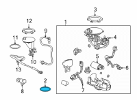 OEM Lexus ES300h Gasket, Fuel Suction Diagram - 77169-06060