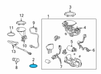 OEM Lexus UX200 Gasket, Fuel Suction Diagram - 77169-06060