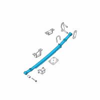 OEM Nissan Spring Assembly Leaf, Rear Diagram - 55020-EA20A