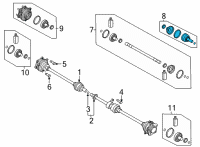 OEM 2022 Hyundai Ioniq 5 JOINT KIT-DIFF SIDE, RH Diagram - 498R3-GI000