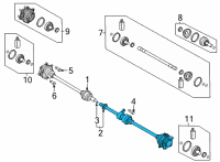 OEM 2022 Hyundai Ioniq 5 SHAFT ASSY-RR DRIVE AXLE, LH Diagram - 49800-GI000