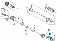 OEM Hyundai Ioniq 5 BOOT KIT-WHEEL SIDE, LH Diagram - 498L4-GI000