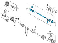 OEM Hyundai Ioniq 5 SHAFT KIT, RH Diagram - 498R7-GI000