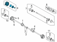 OEM 2022 Hyundai Ioniq 5 JOINT KIT-WHEEL SIDE, LH Diagram - 498L1-GI000