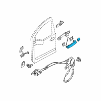 OEM 2011 Nissan Pathfinder Front Door Outside Handle Assembly, Left Diagram - 806B1-ZP60E