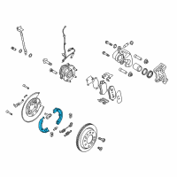 OEM 2021 Kia Sportage Rear Parking Brake Shoe & Lining Kit Diagram - 58305D3A00