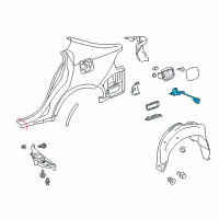 OEM 2016 Lexus IS300 Lock Assembly, Fuel Lid Diagram - 77030-53020