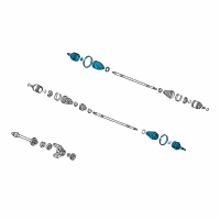 OEM 2000 Honda Accord Set, Outboard Joint Diagram - 44014-S84-A53