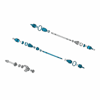 OEM 2001 Honda Accord Driveshaft Assembly, Driver Side Diagram - 44306-S4K-A52