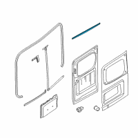 OEM 2012 Nissan NV3500 Weatherstrip-Drip, Back Door Diagram - 73873-1PA1A