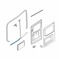 OEM 2017 Nissan NV1500 Weatherstrip-Back Door, LH Diagram - 90831-1PA0A