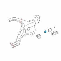 OEM Spring, Fuel Lid Open Diagram - 74494-S84-A01