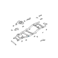 OEM 2002 Nissan Xterra Bracket-2ND Cross Member, LH Diagram - 51025-4S130