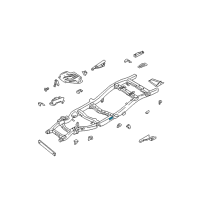 OEM 2000 Nissan Xterra Gusset-Cross Member Diagram - 51035-74P30