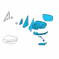 OEM Nissan Juke Mirror - Skull Cap RH Diagram - 96301-3YM5A