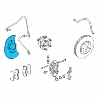 OEM 2014 Cadillac CTS Shield-Front Brake Diagram - 25949512