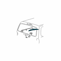 OEM Lincoln Navigator Wiper Blade Diagram - XL7Z-17528-AB