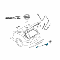 OEM 2007 Nissan 350Z Trunk Lock Assembly Diagram - 84631-CF00A