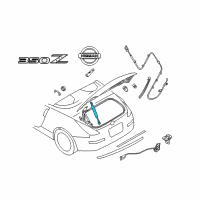 OEM 2009 Nissan 350Z STAY ASSY-TRUNK LID Diagram - 84430-CE40A