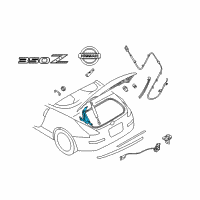 OEM 2009 Nissan 350Z Hinge Assembly - Trunk Lid, LH Diagram - 84401-CF00B