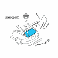 OEM 2004 Nissan 350Z WEATHERSTRIP-Trunk Lid Diagram - 84830-CE400