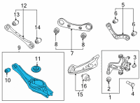 OEM Hyundai Ioniq 5 ARM COMPLETE-RR LWR, LH Diagram - 55210-GI100