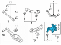 OEM 2022 Hyundai Ioniq 5 CARRIER ASSY-REAR AXLE, LH Diagram - 52710-GI000