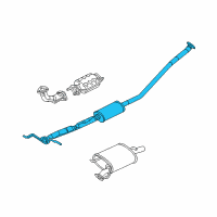 OEM Kia Sephia Pressure Silencer Assembly Diagram - 0K2NB40300G