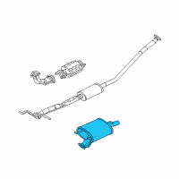 OEM 2002 Kia Spectra SILENCER Assembly-Main Diagram - 0K2NA40100B