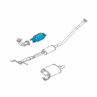 OEM 2001 Kia Sephia Catalytic Converter Assembly Diagram - 0K2BW20600