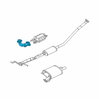 OEM 2003 Kia Spectra Front Pipe Assembly Diagram - 0K2NA40500A