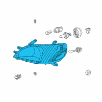 OEM 2001 Toyota Prius Lens & Housing Diagram - 81170-47030