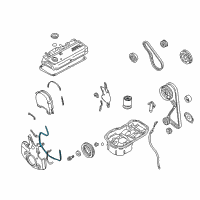 OEM 2001 Chrysler Sebring Gasket-Timing Cover Diagram - MD322523