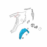 OEM 2012 Ford Fiesta Wheelhouse Liner Diagram - AE8Z-54278B51-A