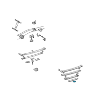 OEM 1997 Toyota Tacoma Seat, Rear Spring Diagram - 48282-04021