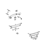 OEM Toyota Leaf Spring Silencer Diagram - 48252-04040