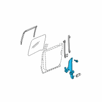 OEM 2005 Dodge Dakota Rear Door Window Regulator Left Diagram - 55359561AA