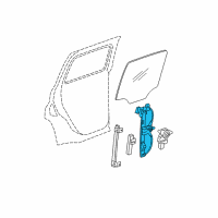 OEM 2008 Chevrolet HHR Rear Side Door Window Regulator Assembly Diagram - 22714333