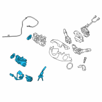 OEM Kia Rio Ignition Lock Cylinder Diagram - 819002TD00